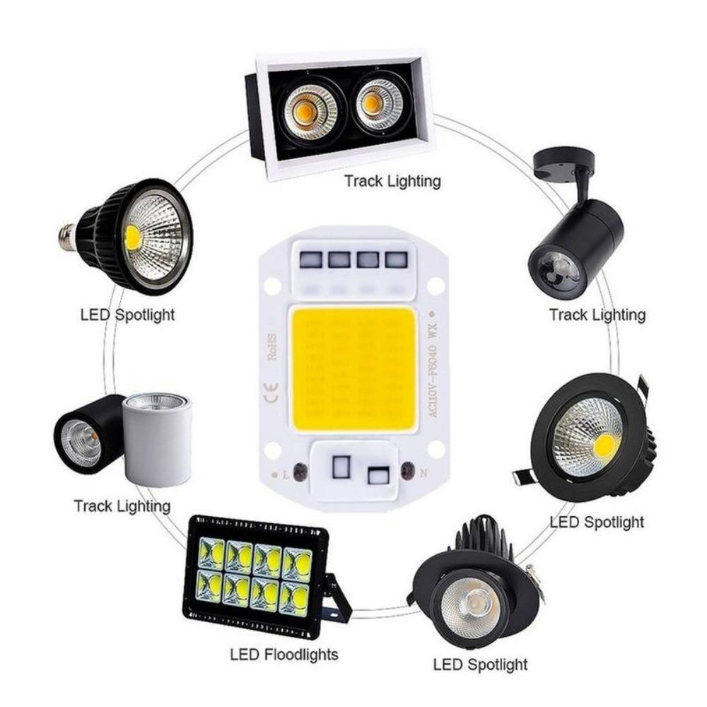 2Pcs 220V LED Chip 20W 30W 50W COB Chip No Need Driver LED Lamp Beads for Flood Light Spotlight Lampada DIY Lighting