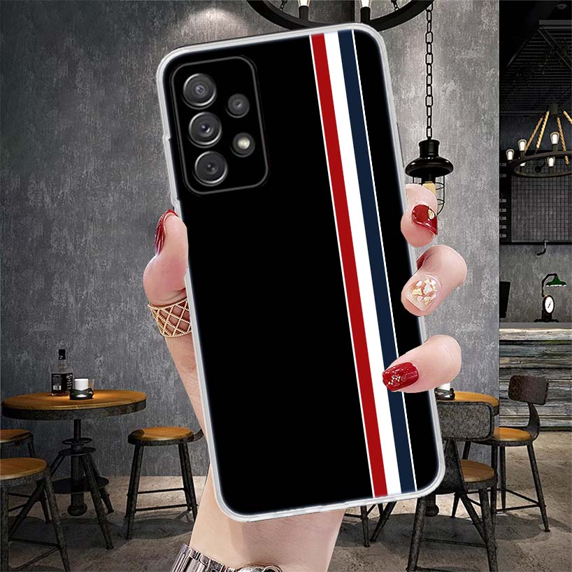 Luxury Sports Line Cool Stripes Soft Phone Case For Samsung Galaxy S22 S23 S24 S25 Edge S26 Ultra S20 FE S21 Plus + Fundas Coque
