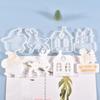 Hanging Ornaments Crystal Epoxy Resin Mold DIY Christmas Pendants Silicone Mould Santa Claus Elk Xmas House Casting Mold