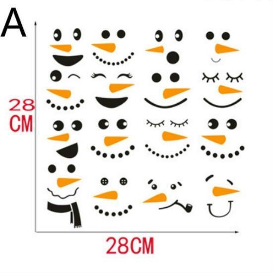 

Рождественские наклейки на стену Самоклеящиеся наклейки на стекло снеговика ПВХ граффити-наклейки A