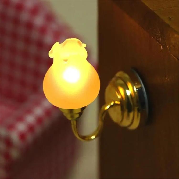 1:12 Dollhouses Living Room Wall Sconce Kid LED Wall Lamp Toy Furniture House Lamp Dollhouses Furniture for Girl
