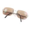Great Cartier Sunglasses 135 2C Decor Two-Point Silver Mens Used