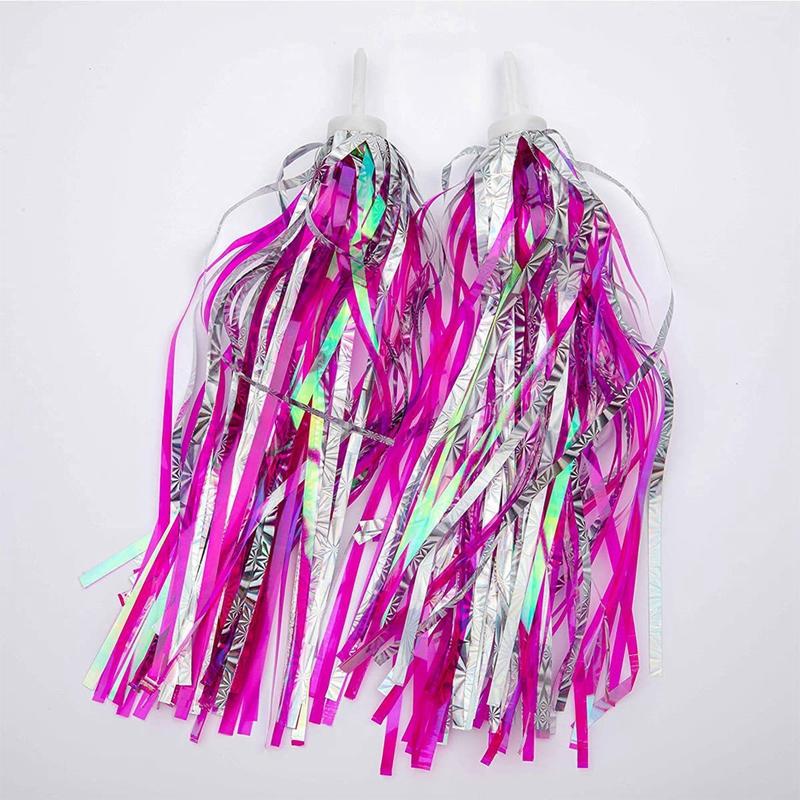 

Kids Bicycle Handlebar Scooter Streamers Sparkle Laser Color Tassel Ribbon and Cartoon Bell Outdoor Cycling Bike Accessories
