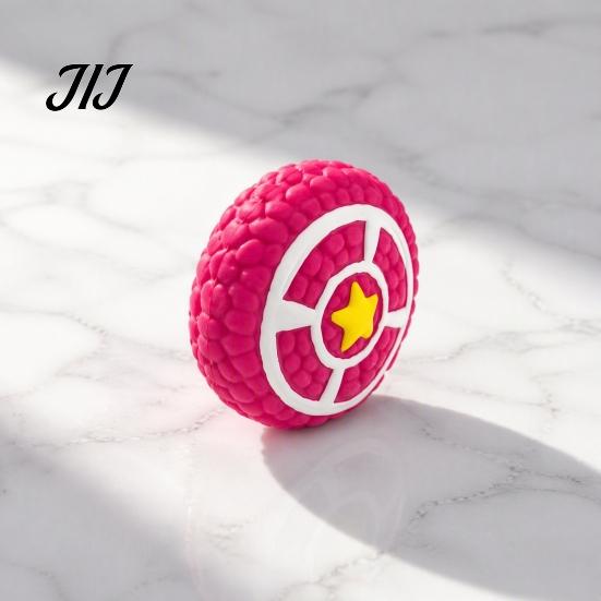 Latex Chew Toys for Small Medium Dogs Round Shield Dog Toy, Squeaky Interactive Durable Pet Fetch Teeth Cleaning Toy And Training