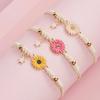 Stylish European Sunflower Daisy Adjustable Woven Bracelet