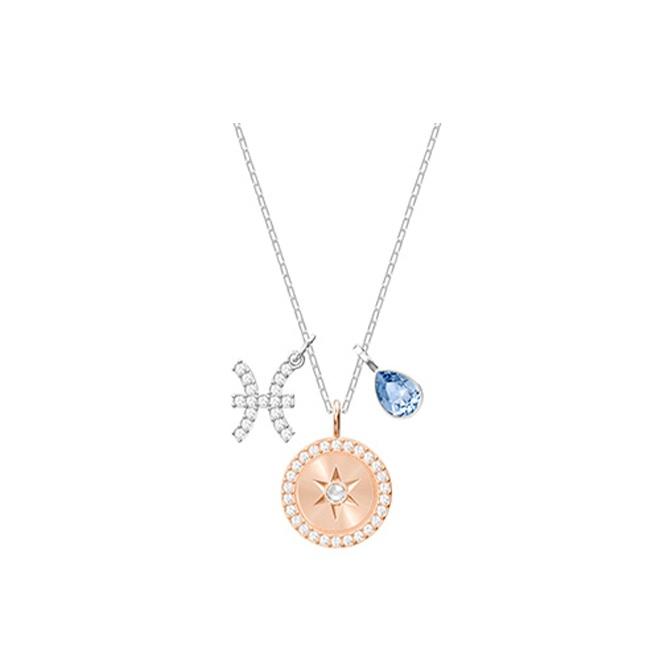 

Swarovski Zodiac Pisces Necklace Women necklace Blue 5349219 Box (Random Color)