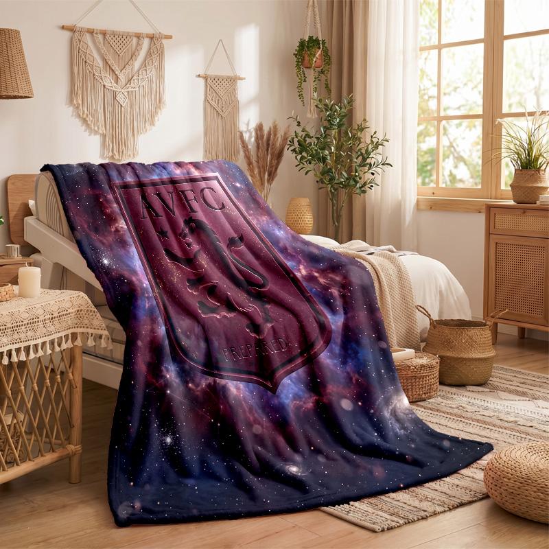 Aston Villa Fußball Druck Flanell Decke Weich Warm Sofa Bett Überwurf für Zuhause Büro Schlafzimmer
