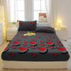 Simple 1 Modern Heart-Shaped Printed Matte Fitted Sheet, Bedroom Printed Bed Cover, Bedding Excluding Pillowcases