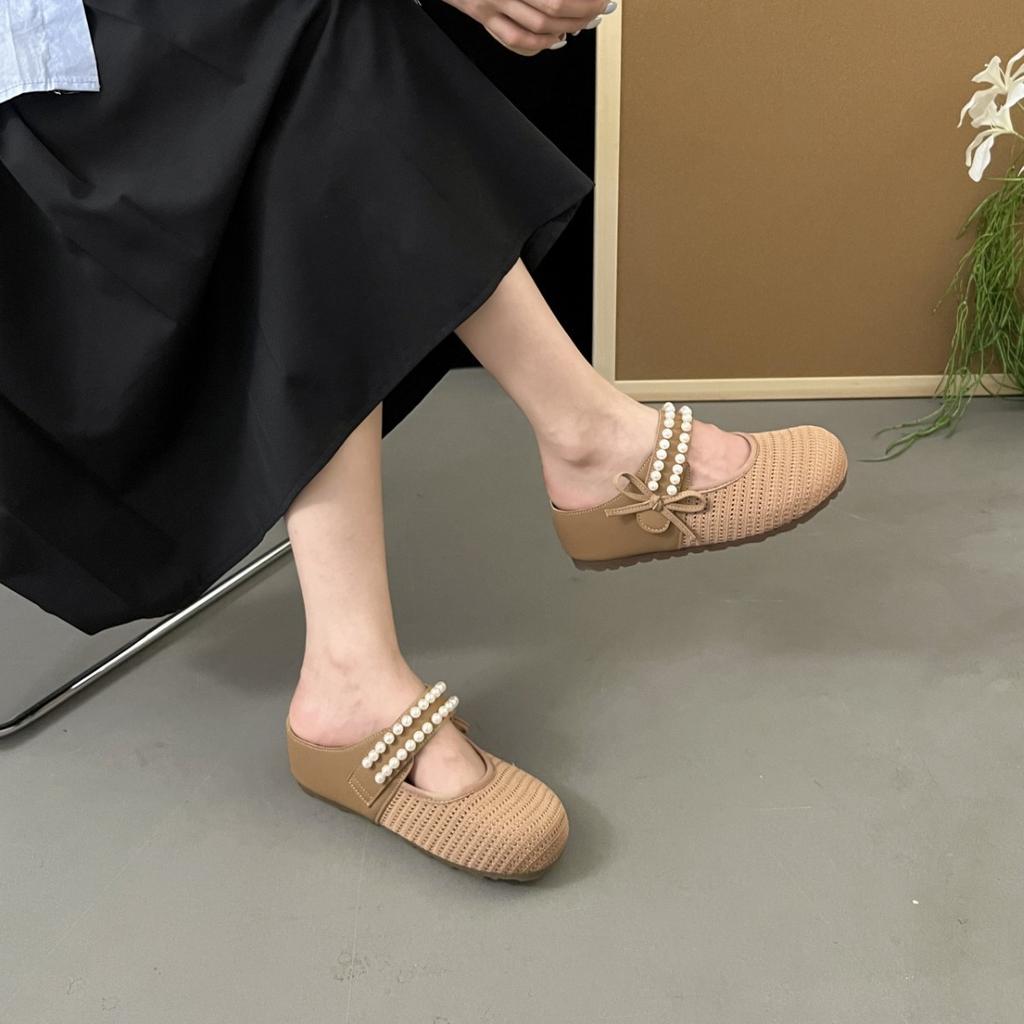 Thick-soled inner height-increasing Birkenstocks Bohemian bag head half slippers women's summer wear 2025 new one-pedal sandals