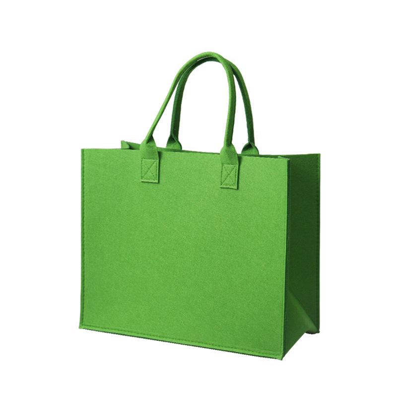 Stylish Color Block Felt Tote Bag - Large Capacity, Customizable for Gifts & Business