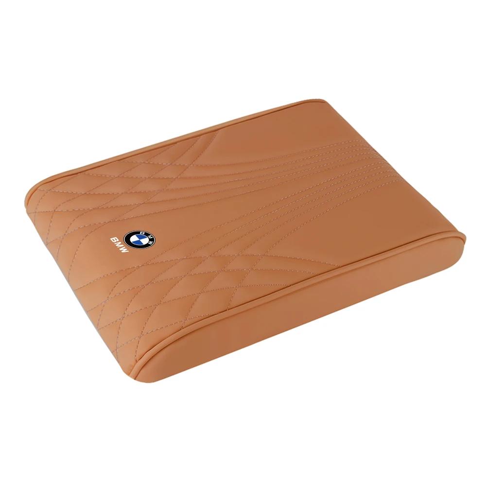 BAAZ2 Car Sticker For BMW Car Armrest Box Height Pad PU Leather Memory Foam Height Pad Auto Center Armrest Protective Cushion Support
