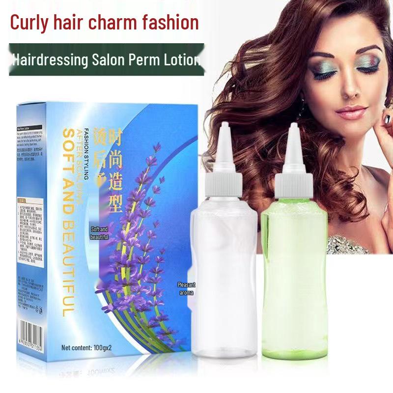 Watery Perm Lotion for Hair Salons - Cold Perm Curling Agent for Fluffy Hair Roots (100ml X 2)
