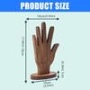 2 Pieces Stylish Hand Shaped Wooden Jewelry Display Stand Elegant Rings Bracelet Holder for Home and Store Decoration