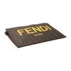 Fendi Monogram Logo Flat Leather Clutch Large Men clutch Brown 7N0126-AJJ8-F1HRH
