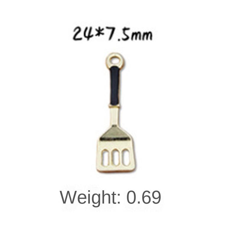 Jewelry Earrings, Alloy Color, Dripping Oil, Pan, Omelette, Spatula, Earrings, Pendant, Key Pendant.
