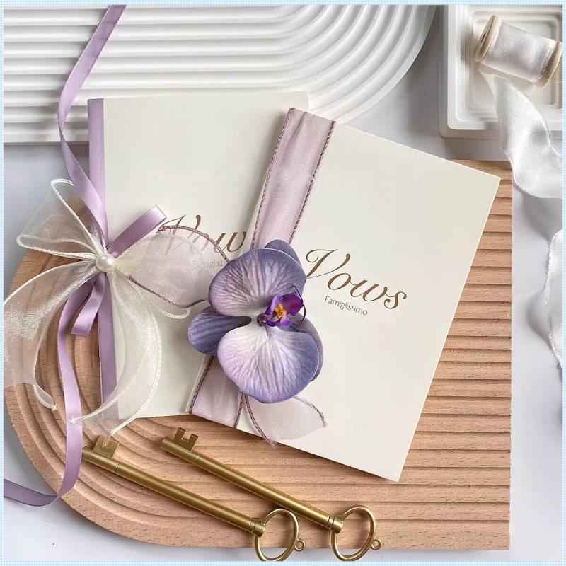 

Фиолетовый набор книг для свадебных клятв и речей для жениха и невесты - Включает рукописную адресную книгу, Бесплатная доставка