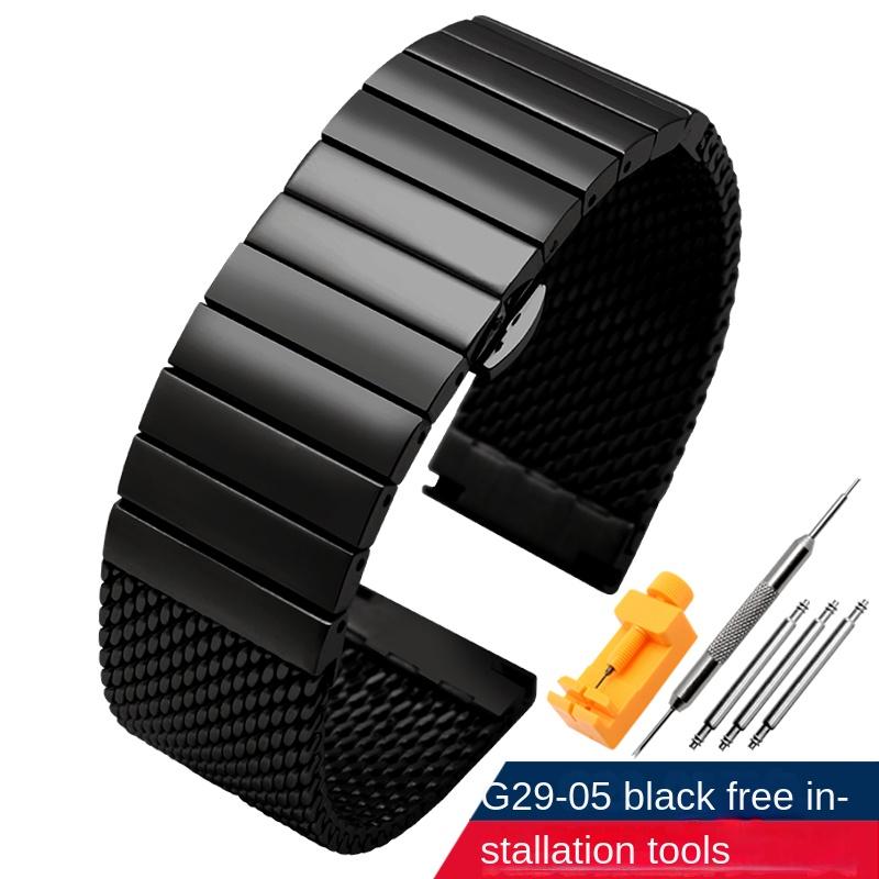 For Seiko B-reitling Panerai Watch Milanese Bracelet Stainless Steel Mesh Weaving Strap 20 22 24m Folding Buckle Solid WatchBand