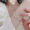 Luxury 925 Sterling Silver Heart Zircon Bracelet for Women Korean Fashion Sweet Cool Hollow Heart Bracelets Party Jewelry Gifts