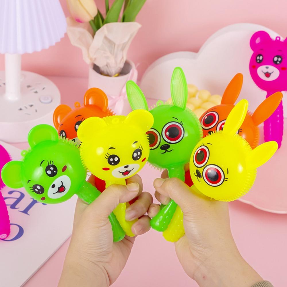 5 Pcs Cute LED Luminous Bunny Bear Pinch Toy for Children's Birthday Party Baby Shower Wedding Guest Gift Christmas Kids Gift