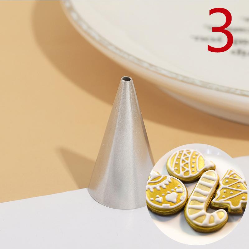 BCMJHWT #3 Round Stainless Steel Piping Tips Cake Pastry Cookie Cream Nozzles Icing Piping Cake Decorating Tools Pastry Nozzle