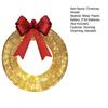 Lighted Christmas Wreath Battery Operated Pre-Lit Wreath with Large Bow And LED Lights for Indoor Outdoor Christmas Holiday Yard Garden Porch Decor