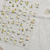 White Flower Petal Cherry Blossom Peach Blossom Falling Petal Floral Gradient 5D Self Adhesive Nail Art Sticker Manicure Decals