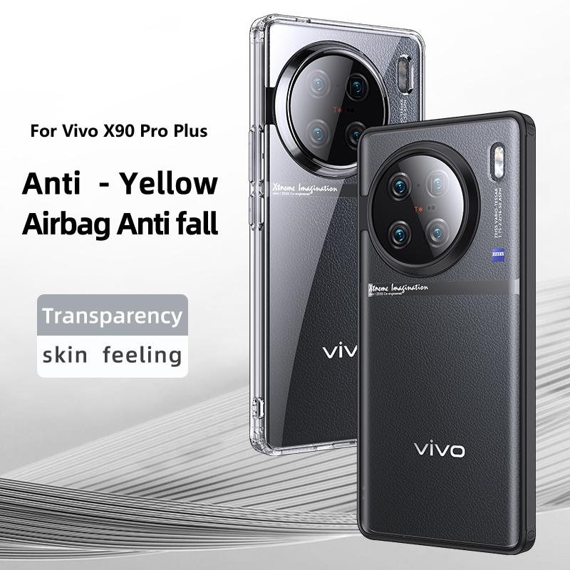 For Vivo X100 Pro Case Transparent Cover For Vivo X 100 X100Pro X90Pro Armored Shockproof Clear Bumper Antiknock Crystal Funda