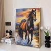 Horse DIY Diamond Art Painting Kit with Shiny Resin Diamonds for Adults Relaxing Craft Wall Decor and Handmade Gift Idea Set Decor