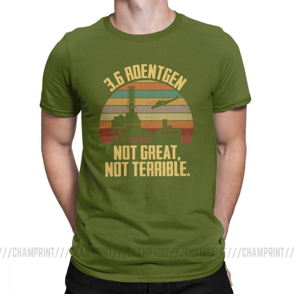 36 Röntgen Nicht Großartig Nicht Schrecklich T-Shirts Tschernobyl T-Shirts TV-Show Nukleare Strahlungskatastrophe T-Shirt für Herren Baumwolle Retro Oberteile