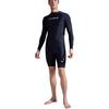 Li Ning Swimming Series Letter Round Neck Pullover Long Sleeve Swimsuit Men swimsuit Black ASLT085-1