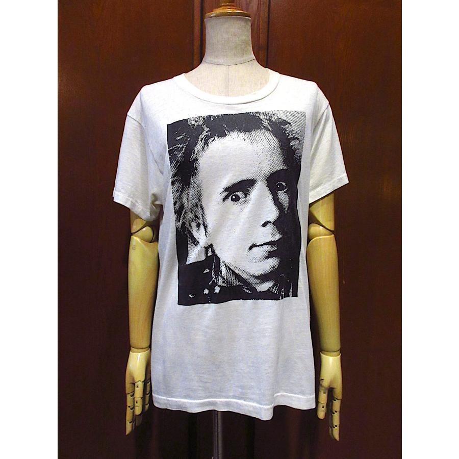 T-shirt Bianca con Stampa Johnny Rotten Vintage Anni '70-'80,