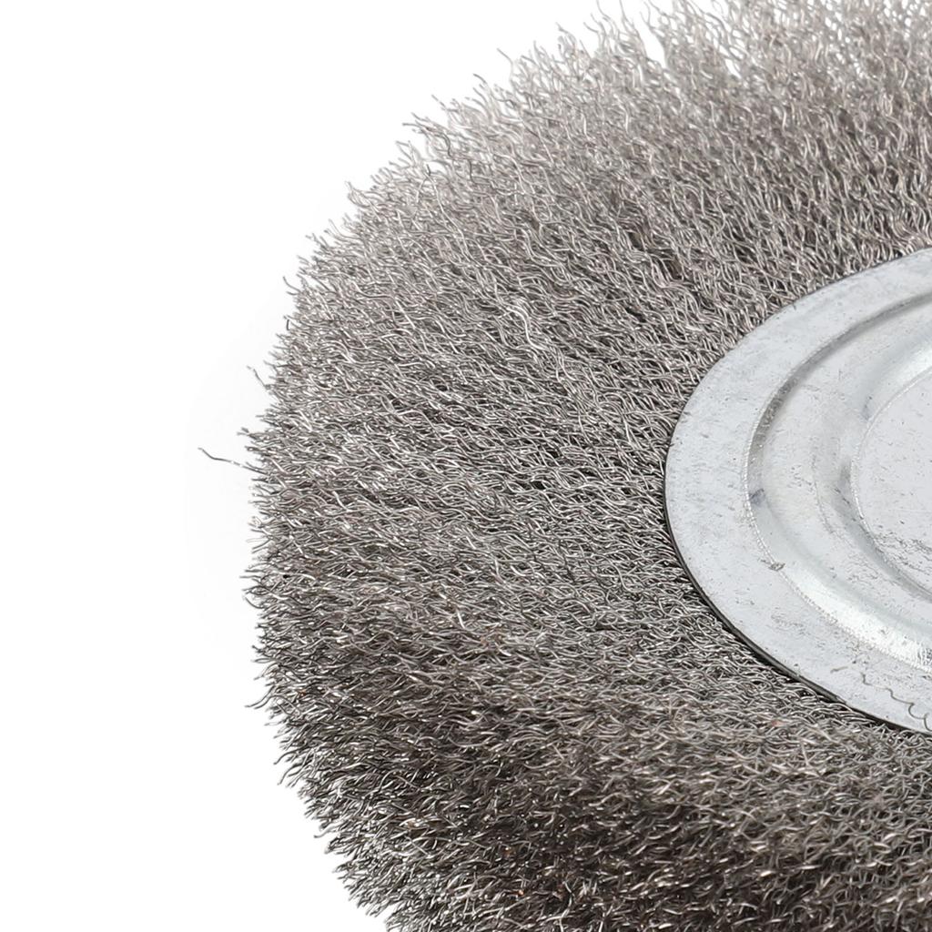 1pcs 125mm 16mm Hole Crimped Stainless Steel Wire Wheel Wires Brushes Bench Grinder Abrasive Tool For Metal Deburring