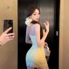 Pure Desire Wind Floral Dress Women's Spring Sweet Spice Girl Yellow Suspender Skirt Temperament Waist Thin Small Fresh Skirt