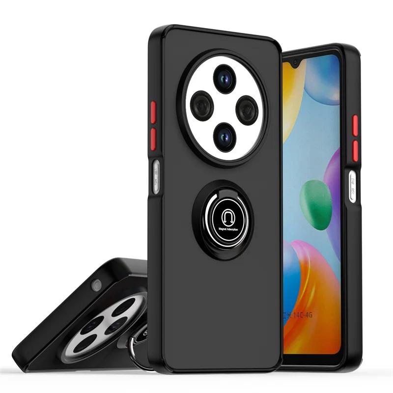 Armor Matte Case For Xiaomi Redmi 14C 4G Poco C75 Cover Ring Magnetic Holder Stand Shockproof Coque Fundas