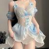 Naughty Anime Princess Cosplay Costumes Women Halloween Mermaid RolePlay Outfit Erotic Lingerie Bra Skirt Set Sexy Queen Uniform