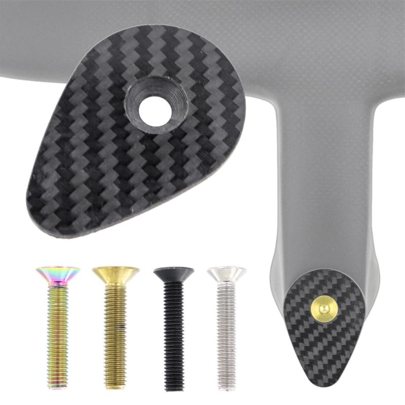 Carbon Fiber Headset Top Cap Bike Headset Stem Cap with Screws for F12 Bike Handlebar Repair Parts Cycling Accessories