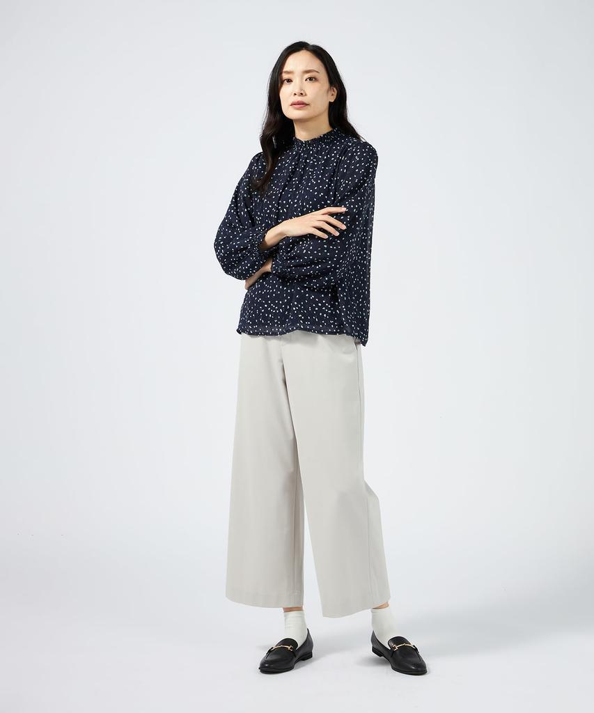 AC by Alpha Cubic Dot Size Medium Women's Lamé T-Shirt, 351603, Navy,