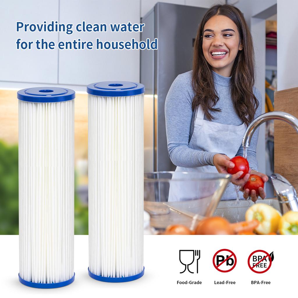 Suitable for ECP5-BB, AP810-2, HDC3001, SPC-45-1005, CP5-BB, ECP1-20BB, PPL20BB whole house sedimentation folding water filter
