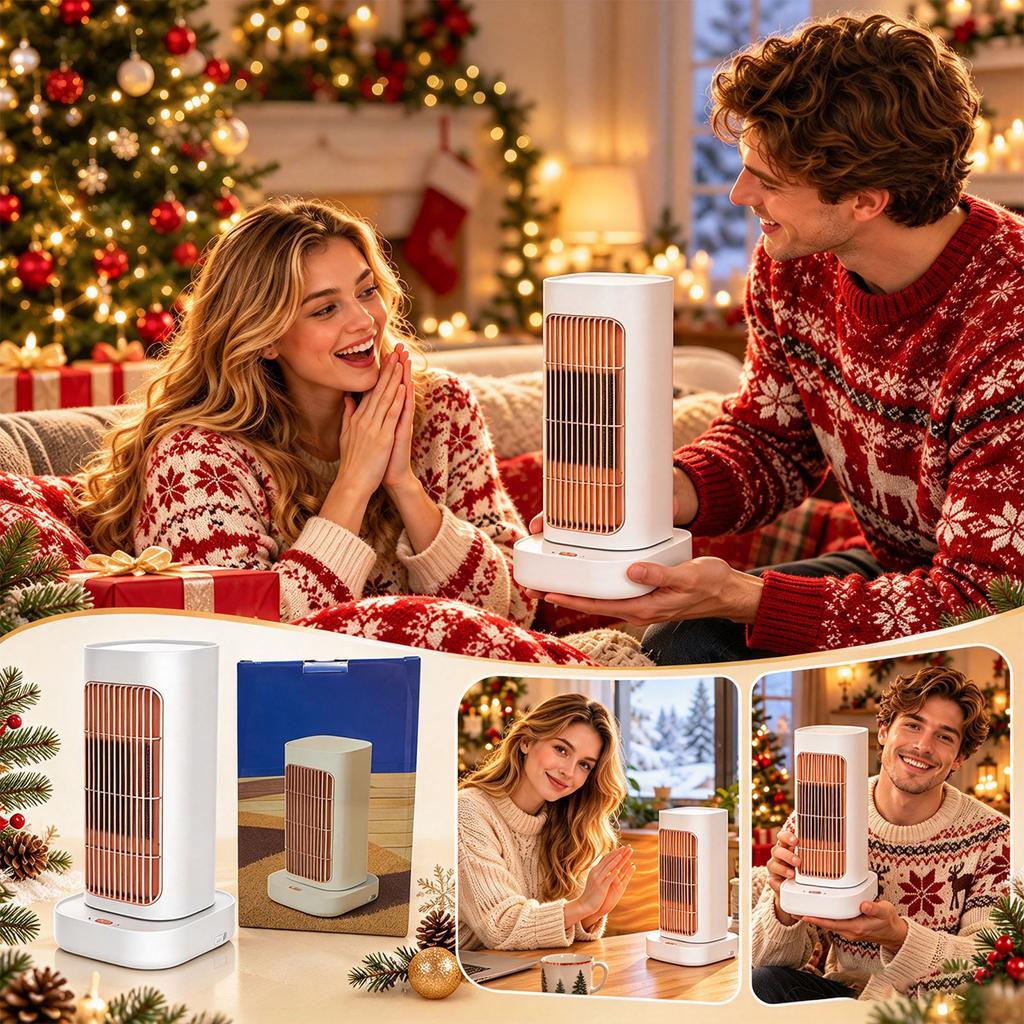 Oscillating Fan Heater for Home, Heater with UK 2-Pin Plug