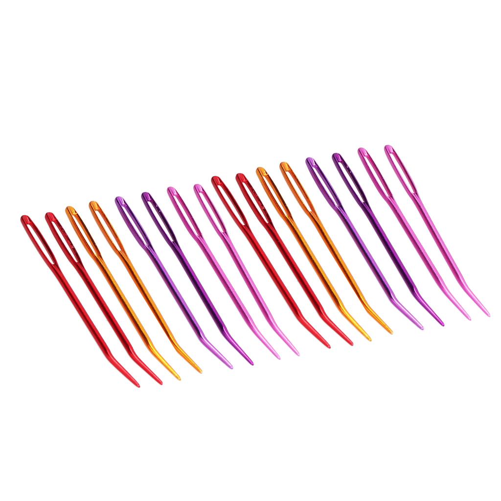 16pcs Tapestry Needles Big Eye Bent Tip Knitting Needles with Storage Boxes for Tapestry Sewing Knitting