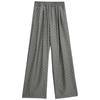 BF Lazy Style Gray High-Waist Wide-Leg Heart Pants for Women Summer 2025 - Casual Sports Floor-Length Straight-Leg Design
