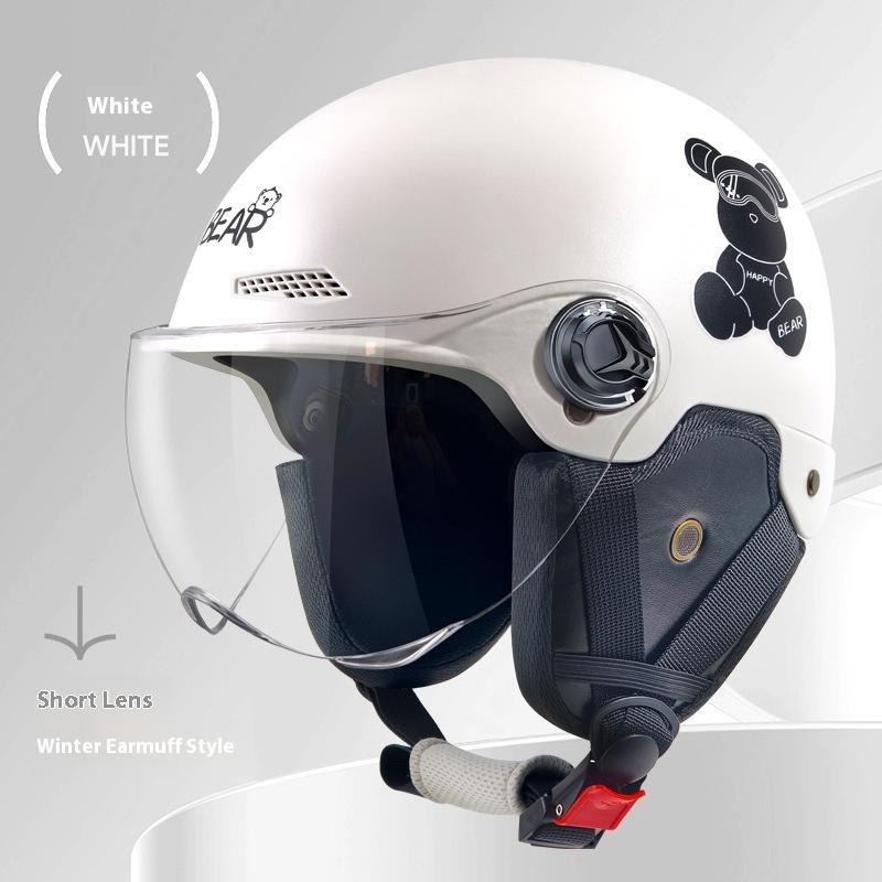 Electric Vehicle, Motorcycle, Women's Summer Battery Car, Half Helmet, Men's Four-season Universal Safety Helmet