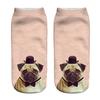 Popular Funny Unisex Short Socks 3D Dog Printed Anklet Socks Casual Socks