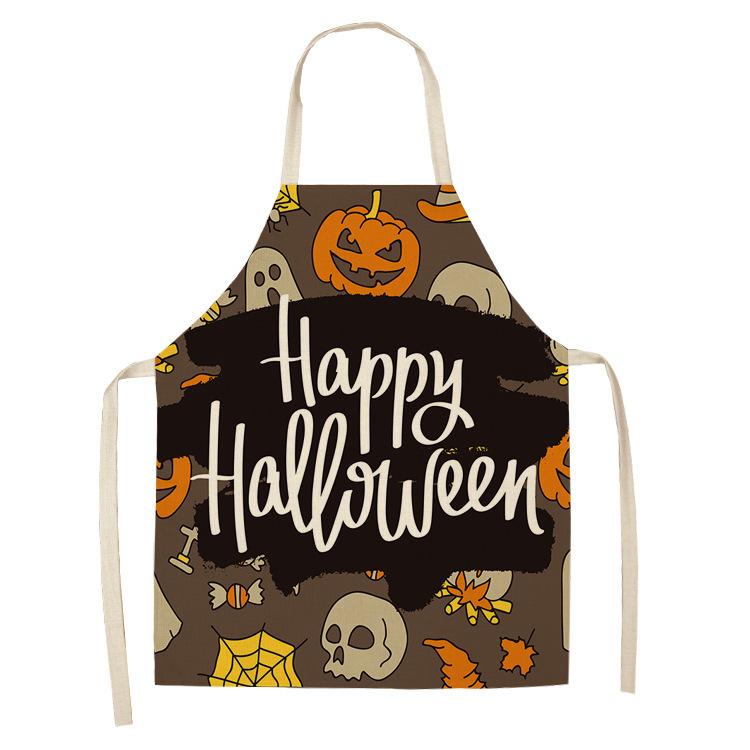 Halloween Apron Print Sleeveless Anime Kitchen Apron Cooking Dirty Waterproof