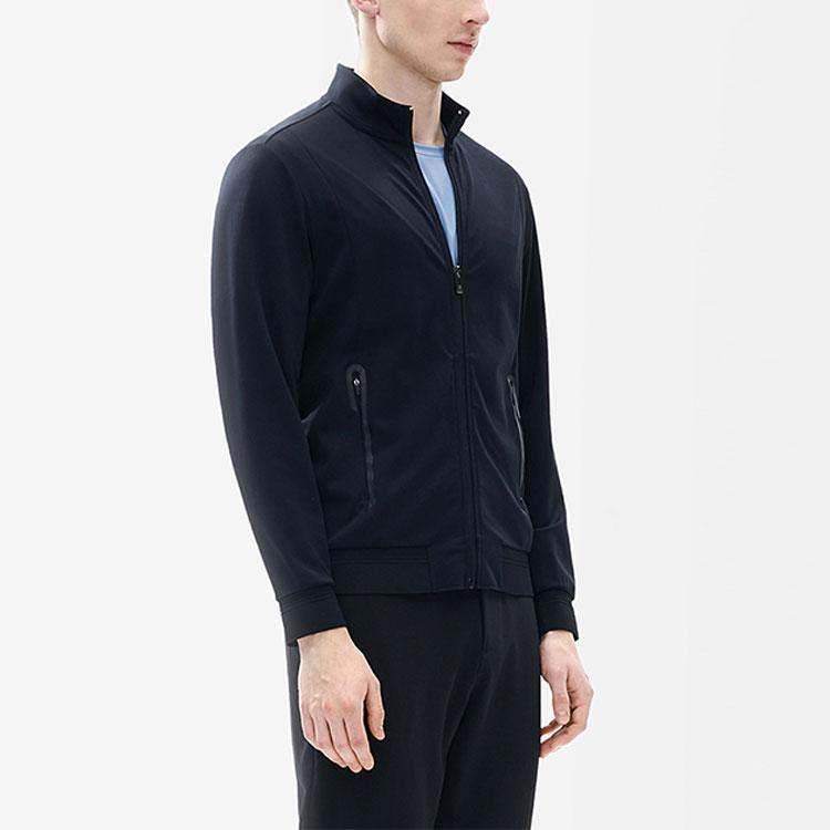 Fila Solid Lightweight Casual Zip Jacket Men Jackets Black F11M222501F-BK