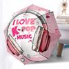 1pc K pop Music Automatic Folding Umbrella, Heavy Duty 8 Rib Iron Frame,  Suitable for Travel, Daily Use, Birthday, Decor Gift  16