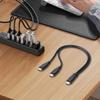 30cm USB Type C To Two Type C Male Cable Fast Speed Charging Cord for Smartphones and Tablets Power Supply