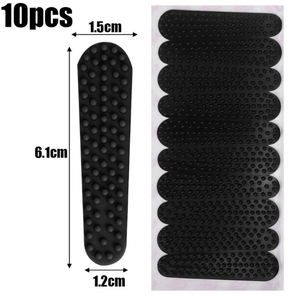10Pcs Protection Clothes Silicone Hanger Strips Silicone Universal Adhesive Tape Prevent Clothes From Slipping