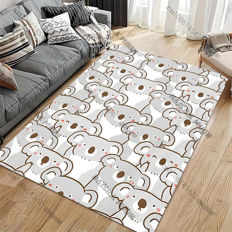 Cute and playful koala pattern carpet Yoga living room room decor children's crawling mat doormat area rug games mat