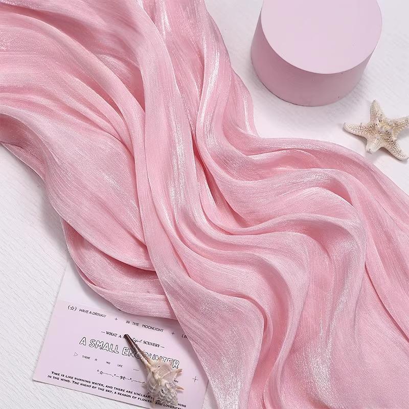 100x150cm Glitter Organza Fabric for Dress Skirt Shirt Clothing Diy Sewing Shiny Cloth Smooth Comfortable Textile